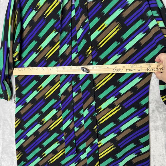 Banana Republic Dress Womens Medium Abstract Print Stretch Tunic Belted Knit - Picture 7 of 14